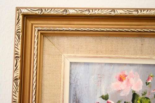 A beautiful framed original signed "Pieter Millard" (1936-2017) oil painting of flowers.