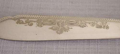 An awesome antique Victorian (c1895) "Allen & Darwin" silver plated bone handle style fish knife set