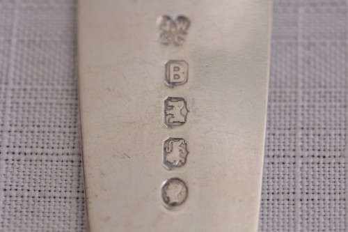 Two stunning (large) antique (1800's) British hallmarked sterling silver serving spoons