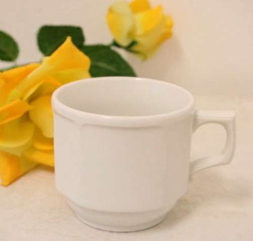 A fabulous set of four white Continental Hotelware porcelain coffee cups in great condition.RS17Sale