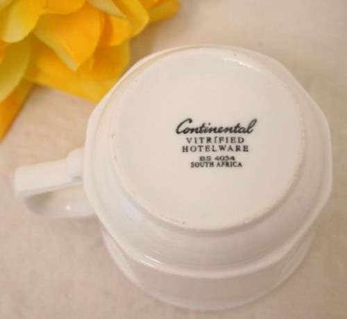 A fabulous set of four white Continental Hotelware porcelain coffee cups in great condition.RS17Sale