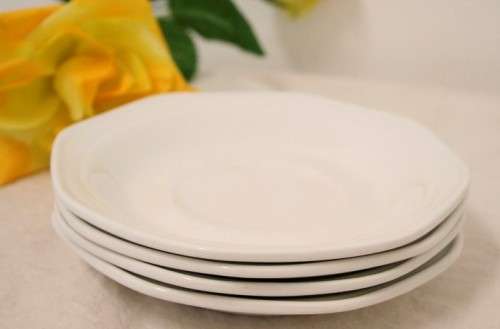 A fabulous set of four white Continental Hotelware porcelain coffee cups in great condition.RS17Sale