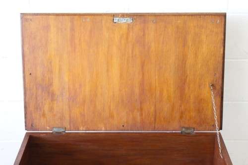 A magnificent and well-made solid Teak storage Kist w copper & brass embellishments + bottom drawer!