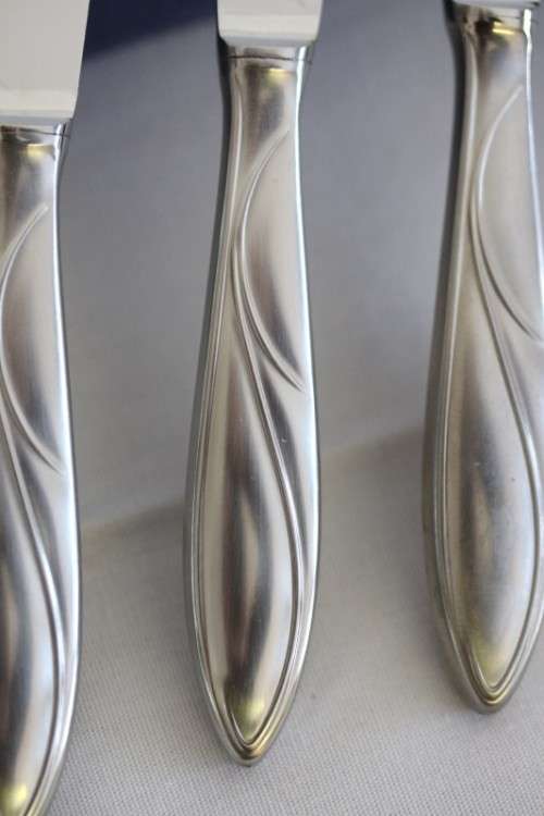 An exquisite set of 6x vintage German made Krusius Solingen (Stainless steel) butter knives