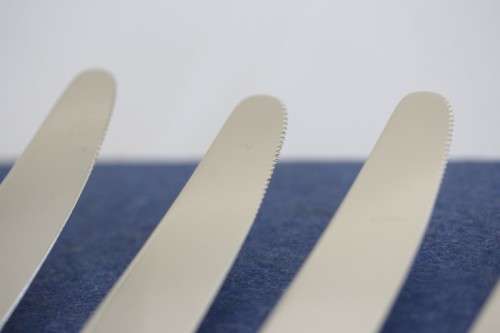 An exquisite set of 6x vintage German made Krusius Solingen (Stainless steel) butter knives