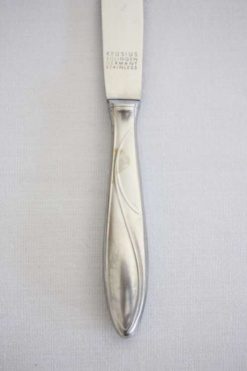 An exquisite set of 6x vintage German made Krusius Solingen (Stainless steel) butter knives
