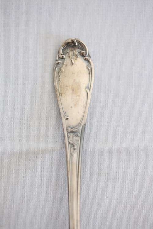 A beautiful vintage (boxed) German made "Wilkens" 90 silver plated gravy ladle and meat fork set