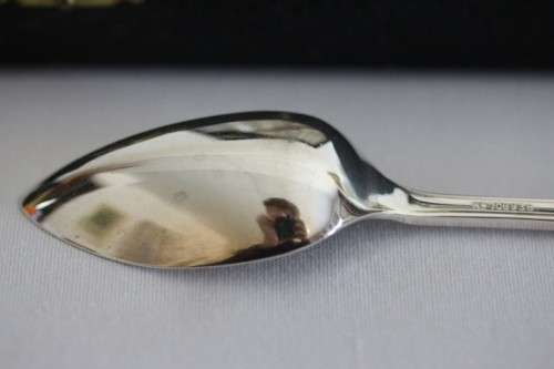 **RS17** Superb boxed vintage British made Sanders & Blackband EPNS silver plated citrus fruit set