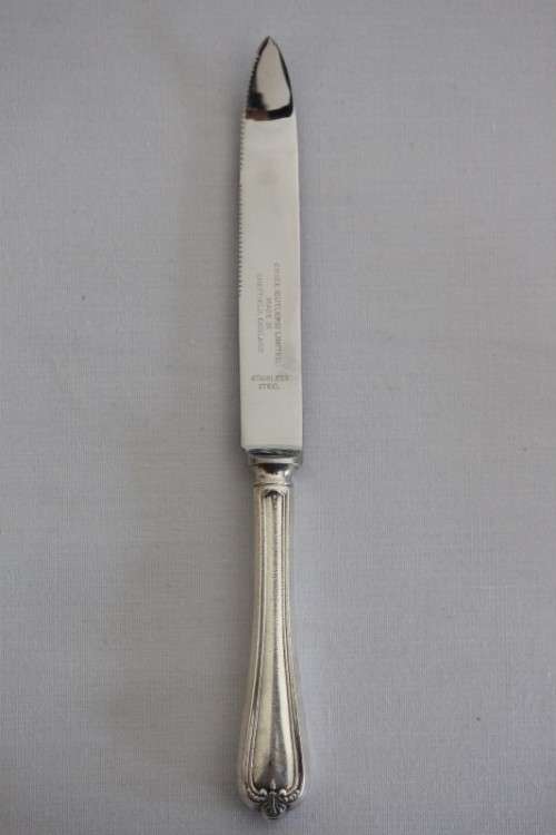 **RS17** Superb boxed vintage British made Sanders & Blackband EPNS silver plated citrus fruit set