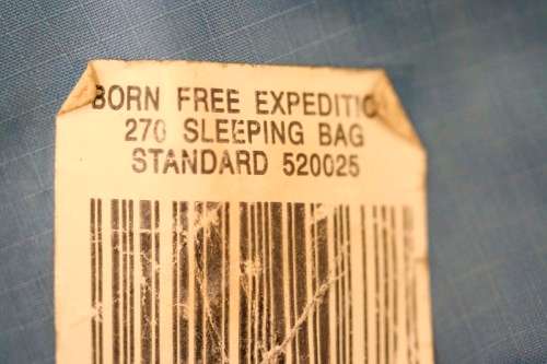 **RS17** An awesome "Born free" Expedition 270 100% rip stop nylon sleeping bag in its carry bag.
