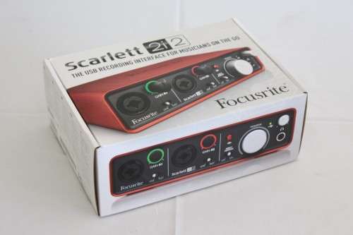 An extremely versatile Focusrite Scarlett 2i2 Gen 2 USB Audio Interface - perfect condition, in box!