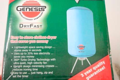 A wonderful Genesis Dry fast in its original packaging, save electricity and easy storage.