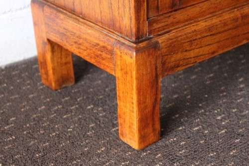 A wonderful Art Deco vintage oak display/ show cabinet with glass doors and carved detailing!