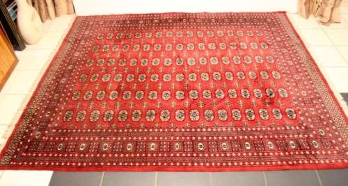 A superb, well made (2.48m x 3.13m) traditional "very soft" Iranian Turkomen Persian carpet