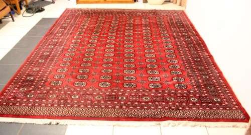 A superb, well made (2.48m x 3.13m) traditional "very soft" Iranian Turkomen Persian carpet
