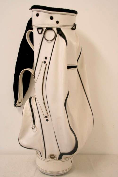 A wonderful white and black strapped "golf bag". Perfect for beginners or teenagers.
