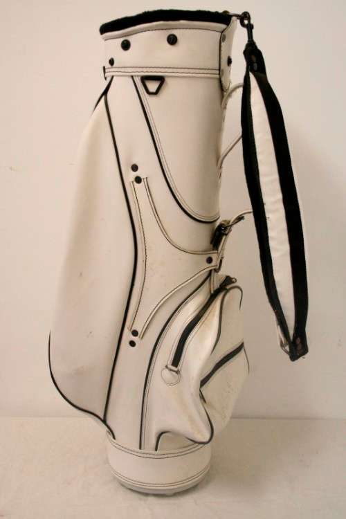A wonderful white and black strapped "golf bag". Perfect for beginners or teenagers.