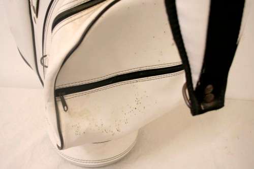 A wonderful white and black strapped "golf bag". Perfect for beginners or teenagers.