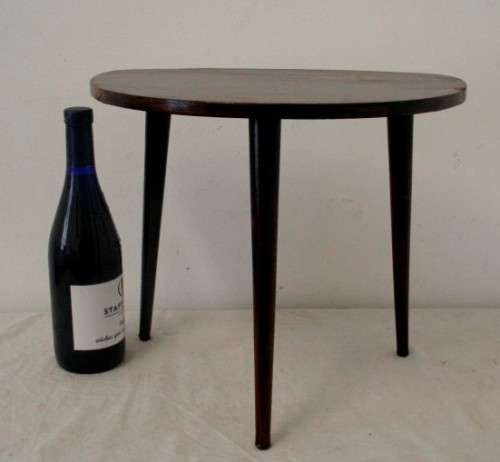 An awesome three-legged retro display/ occasional wooden table in great condition !!!