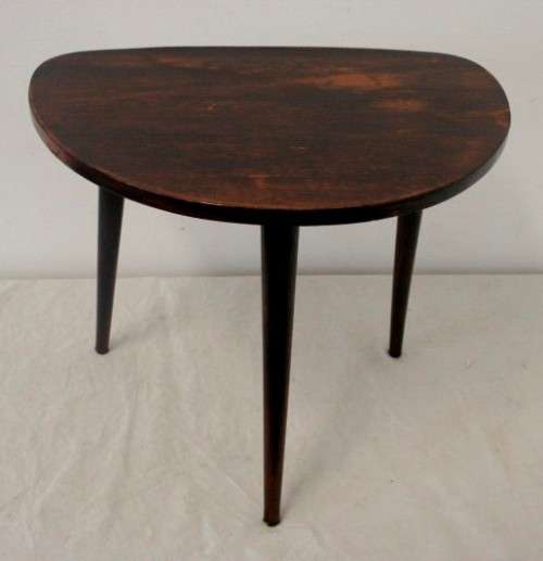 An awesome three-legged retro display/ occasional wooden table in great condition !!!