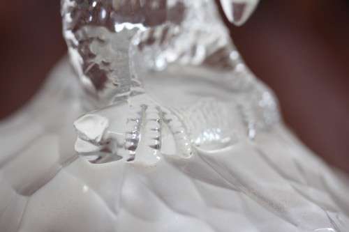 A fantastic vintage French made "Cristal D'Arques" cut crystal eagle figurine - perfect paperweight!