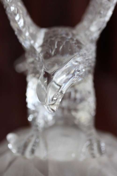 A fantastic vintage French made "Cristal D'Arques" cut crystal eagle figurine - perfect paperweight!
