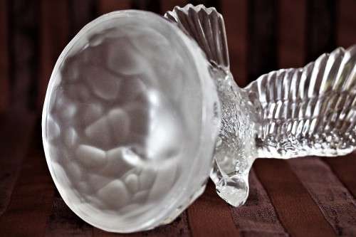 A fantastic vintage French made "Cristal D'Arques" cut crystal eagle figurine - perfect paperweight!