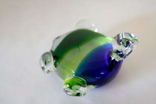 **RS17** Two awesome vintage Italian made "Murano" glass-art decorative "turtles" in great condition