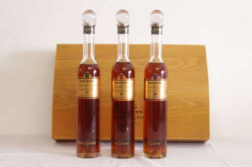 A rare boxed set of Van Ryn's 12, 15 and 20 year old "Collection Reserve" Single Pot-stilled brandy