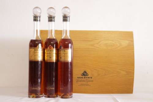A rare boxed set of Van Ryn's 12, 15 and 20 year old "Collection Reserve" Single Pot-stilled brandy
