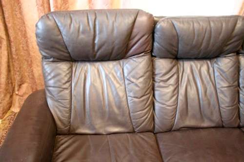 **RS17_Clearance** XL - 2,08cm long genuine leather 3-seater reclining couch in great condition!!
