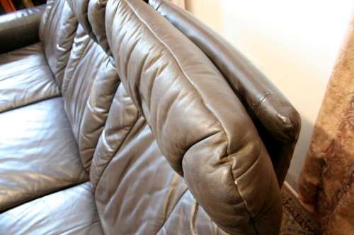 **RS17_Clearance** XL - 2,08cm long genuine leather 3-seater reclining couch in great condition!!
