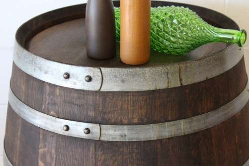 Original solid French Oak wine barrels with the original hoops in good condition!