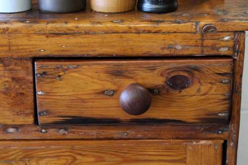 A fantastic rustic antique Oregon kitchen cabinet with glass cupboard doors and a distressed look!!