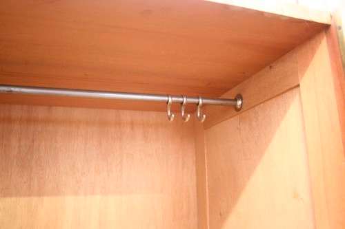 **RS17_Clearance** Vintage Art Deco Imbuia 3-door wardrobe with 4x large shelves & hanging space