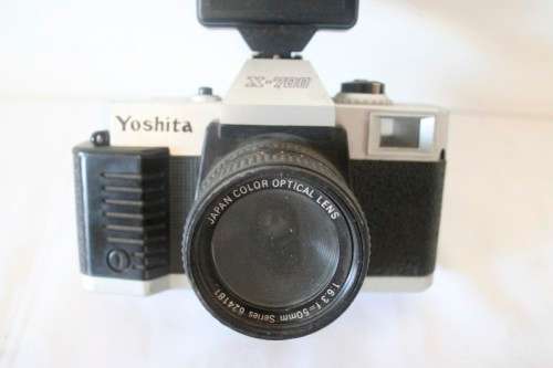 A fabulous vintage 1980's Yoshita X700 camera with an Amity flash, colour optical lens.