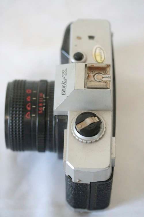A fabulous vintage 1980's Yoshita X700 camera with an Amity flash, colour optical lens.