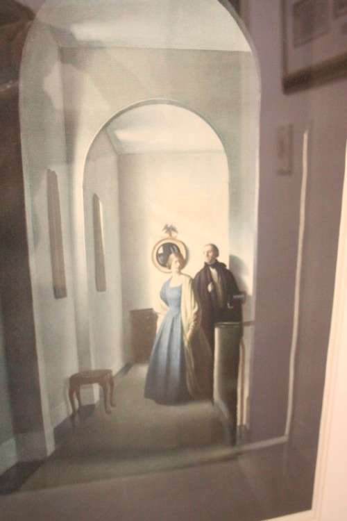 A gorgeous framed behind glass print by Leonard Campbell Taylor 1924 "The corridor"