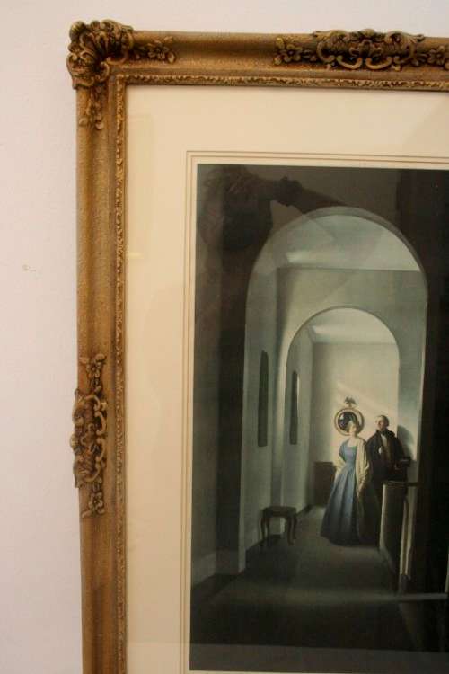 A gorgeous framed behind glass print by Leonard Campbell Taylor 1924 "The corridor"