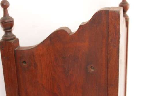 A stunning antique solid oak bathroom corner vanity cabinet w/ bevelled mirrors and carved detailing