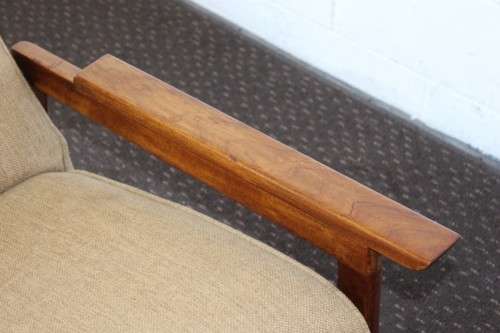 **RS17_Clearance** Vintage Danish made "Scandinavian Modern" solid teak upholstered lounge armchair