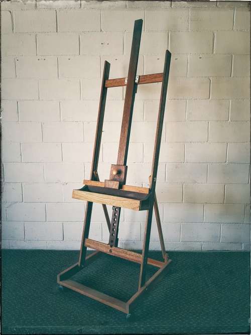 A top quality TALL (212cm) solid Meranti artist's easel with height, tilt and size adjustments, WOW
