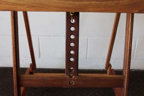 A top quality TALL (212cm) solid Meranti artist's easel with height, tilt and size adjustments, WOW