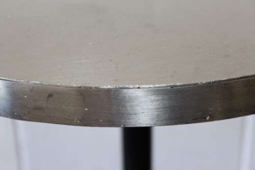**RS17** Aluminium-topped circular outdoor table on heavy iron base; price per table - 4x available