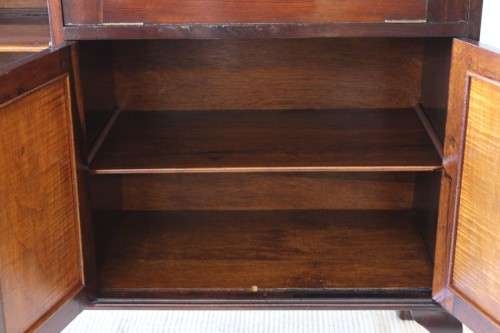 **RS17_Clearance** Beautiful Imbuia ball & claw fall-front display/ drinks cabinet w/ glass door
