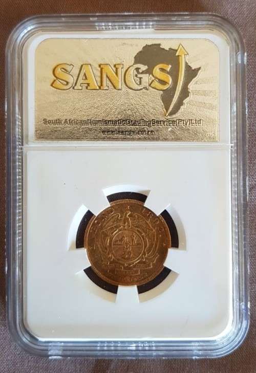 An extremely rare 1892 ZAR 1 pond "Double-Shaft" Kruger Pond with a SANGS VF20 grading