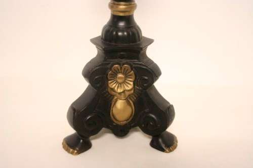 A fabulous pair of ornate vintage "Louis XVI" style cast metal candle holders in great condition