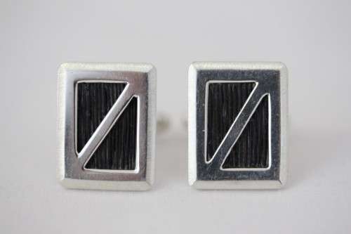 A stunning pair of gents vintage sterling silver (925) bullet-back cuff links in great condition