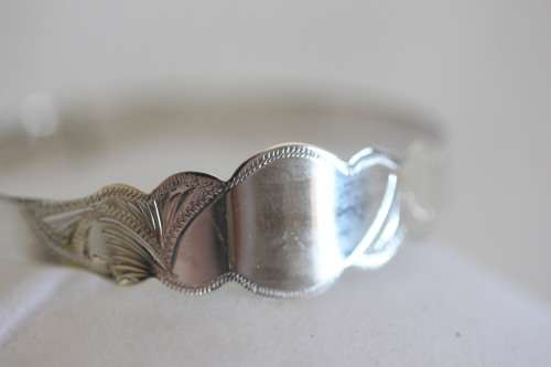 A lovely and detailed sterling silver adjustable baby's Christening/ ID bracelet - can be engraved!