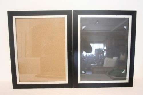 **RS17** Two lovely larger sized wall mounted photo/certificate frames with glass.